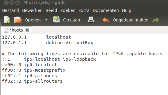 computernaam aanpassen in hosts