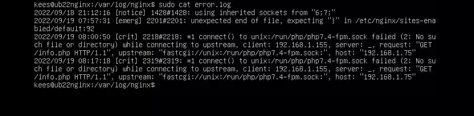 error log nginx