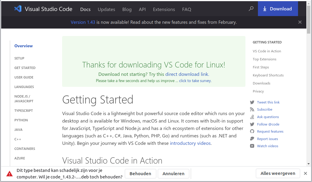 Visual studio code download