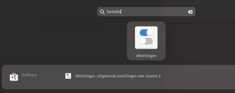 tweaks afstellingen zoekvak